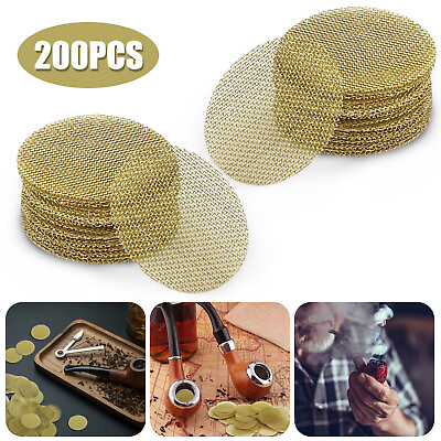 200Pcs Brass Pipe Screens 3 4quot; Heavy Duty High Quality Round Filter Mesh Gold US