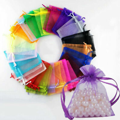 Organza Wedding Bags Xmas Party Gift Jewelry Candy Bag Net Mesh Colors Pouches