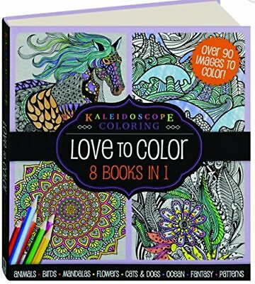 Kaleidoscope Coloring Love to Color 8 Books in 1 Book The Fast Free Shipping
