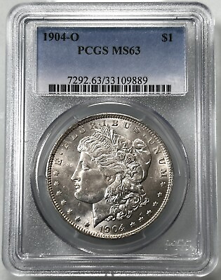 #ad 1904 O Morgan Dollar PCGS MS63 $1 Silver US Coin Uncirculated