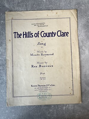 #ad The Hills Of County Clare Words By Moore Raymond Music By Rex Burrows 1946