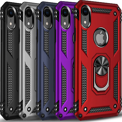 #ad For iPhone XR XS XS Max Phone Case Cover Shockproof Tempered Glass Screen Guard