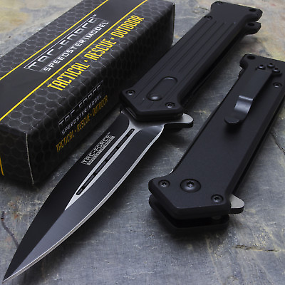 #ad 8quot; TAC FORCE SPRING ASSISTED FOLDING TACTICAL KNIFE Blade Pocket EDC Open