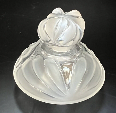 Lalique Perfume Bottle Thais Crystal Mint Flower Petals Design Beautiful