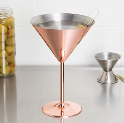 Copper Stainless Steel Martini Glass Set of 4