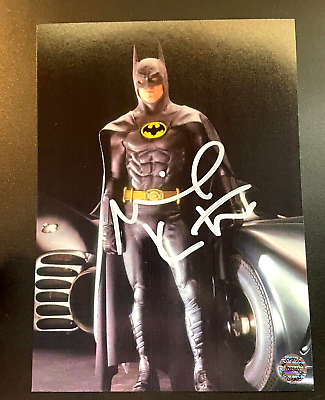 #ad Michael Keaton BATMAN 1989 Hand Signed 7x5quot; Photo Autograph Original w COA