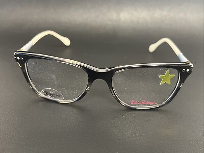 #ad Lilly Pulitzer Ellis Eyeglasses Women#x27;s Black Gray Full Rim Frames 50 15 135