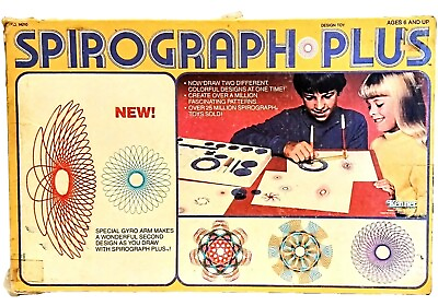#ad 🎁 Vintage 1983 KENNER Spirograph Plus Design Toy Drawing Set Almost Complete 🎁