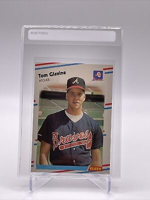 #ad 1988 Fleer GLOSSY Tom Glavine Rookie Baseball Card #539 Mint FREE SHIPPING