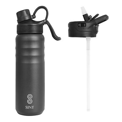 #ad SINT Sports Bottle With Double Lid 24 Oz Leak Proof Stainless Steel Gym amp; S...