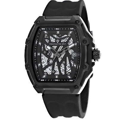 #ad #ad Christian Van Sant Men#x27;s Odyssey Black Dial Watch CV6196