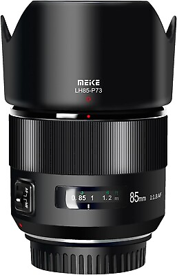 Open Box Meike 85mm f 1.8 Full Frame Auto Focus Telephoto Prime Canon EF Lens