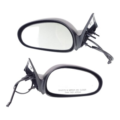 Set Of 2 Mirror Power For 1996 1998 Ford Mustang Left And Right Black