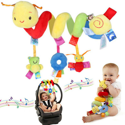 #ad Infant Crib Cot Pram Hanging Rattles Spiral Stroller Car Seat Toy w Ring Bell