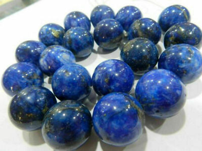 #ad Fashion Natural 20mm Huge Egyptian Blue Lazuli Lapis Round Gems Loose Beads 15#x27;#x27;
