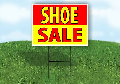 SHOE SALE MODEL SALE RED YELLOW Plastic Yard Sign ROAD SIGN with Stand