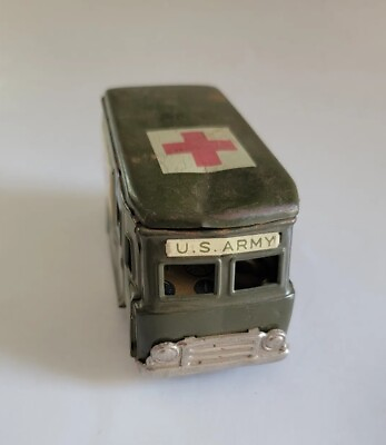 #ad Vintage Tin Toy US Army Medic Truck Wagon