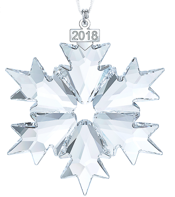 #ad Swarovski Christmas Ornament Annual Edition 2018 Large Clear Crystal#5301575 New
