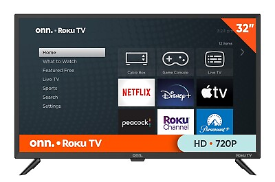 #ad ONN 32quot; Class HD 720P Roku Android Smart LED TV 100012589 Wireless Streaming