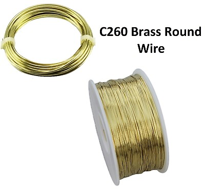 1 4 Lb. Brass Round Wire Dead Soft Choose from 1214161820222426 Ga .