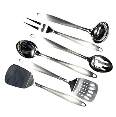 #ad Chef Craft Select Kitchen Tool and Utensil Set 6 Piece Set Stainless Steel