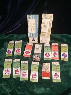 #ad Lot of 15 Vintage Chicago Cubs Ticket Stubs Sutter Kingman Stargell amp; more