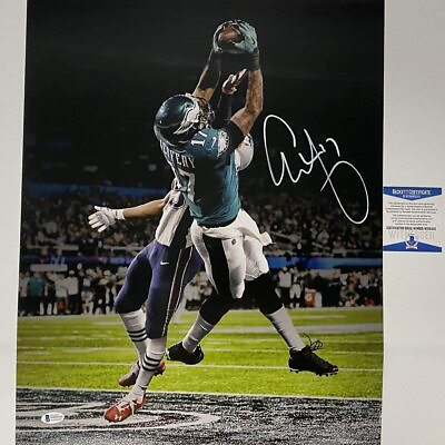 Autographed Signed ALSHON JEFFERY Super Bowl Catch Eagles 16x20 Photo BAS COA