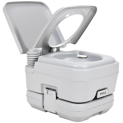 2.6 Gallon 10L Portable Toilet Flush Commode Potty Outdoor Indoor Travel Camping