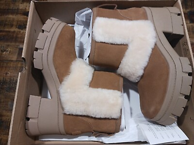 #ad UGG BROOKLYN SUNBURST Platform Boots Chestnut Sz 9 In 📦 With All Papers amp; Doc.