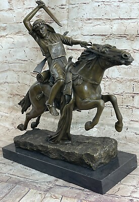 Beautiful Franz Bergman bronze of an Arab warrior on a Horse. signed Sale
