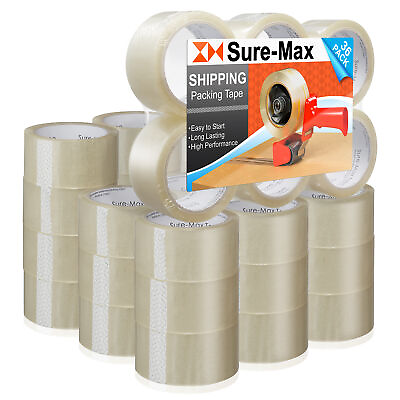 36 Rolls Carton Sealing Clear Packing Tape Box Shipping 2 mil 2quot; x 55 Yards