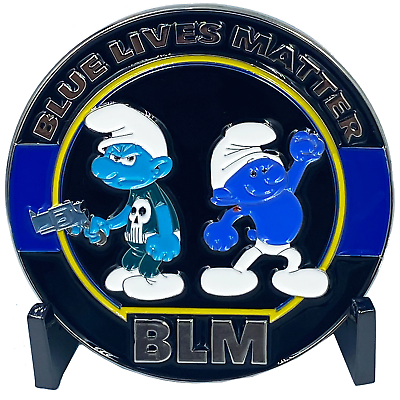 #ad DL4 13 Blue Lives Matter Thin Blue Line Challenge Coin Police LEO 1st Responder