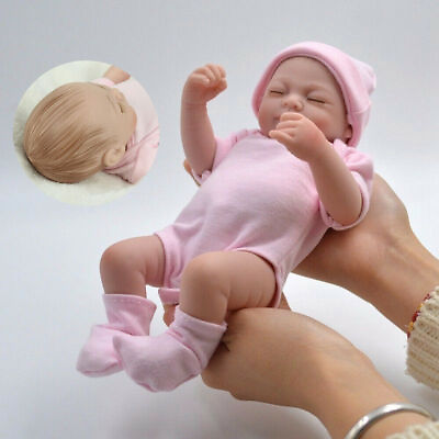 #ad Silicone Reborn Baby Dolls Full Body Soft Vinyl Realistic Newborn Girl Doll Gift