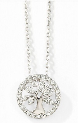 Genuine Swarovski Crystal TREE OF LIFE Touchstone Necklace — New in Original Box