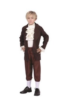 President Hamilton George Washington Thomas Jefferson Colonial Child Costume M 8