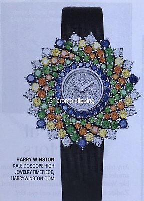 #ad Harry Winston Kaleidoscope Watch PROMO CLIPPING 3” Jewels AD Photo amp; Text