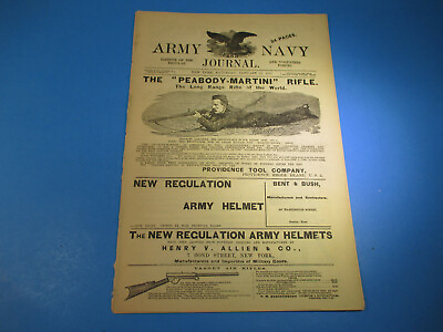 Army Navy Journal Original January 22 1881 Peadbody Martini Rifle Long Range