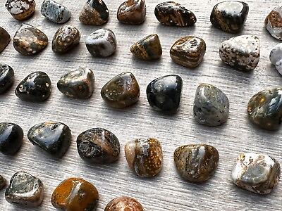 #ad Grade A Ocean Jasper Tumbled Stones 0.75 1 inch Tumbled Sea Jasper Stones