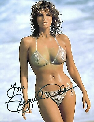 Raquel Welch Signed autographed 8.5x11 Photograph. bathing suit RP