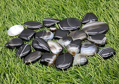 #ad #ad Multi Color Banded Agate Cabochon Lot Loose Natural Gemstone