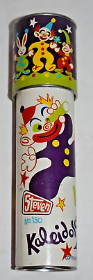 #ad Vintage # 150 Stevens Mfg 1980 Kaleidoscope 8.75quot; Child#x27;s Toy Made USA CLOWNS