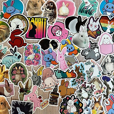#ad 50 pcs RABBIT stickers Bunny animals Cute rabbit FREE Shipping*