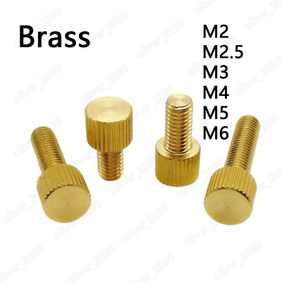Brass Thumb Screws Knurled Flat Head M2 M2.5 M3 M4 M5 M6