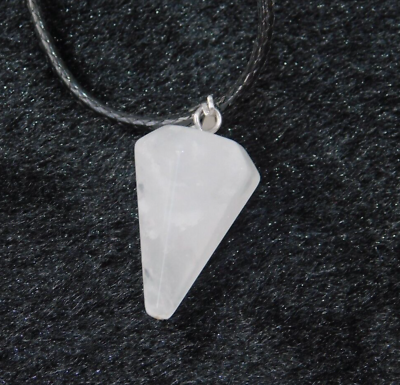 Clear Quartz Pendulum Shape Genuine Crystal Pendant Reiki Healing