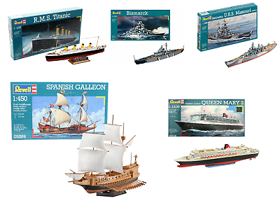 #ad Revell Model Famous Ship Kits Titanic Bismarck Missouri Queen Mary II 1:1200