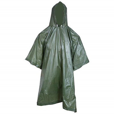 PONCHO Mens Waterproof Rain Coat Travel Hoodie Hiking Gear Survival Backpacking