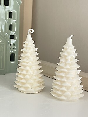 Soy Wax Candles Fir Tree Candles Set 2 Christmas Candles Handmade Scented