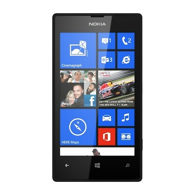 #ad Nokia Lumia 520 RM 915 Win. O.S.8.10 Black GSM Win Mobile Touch Smartphone Nice