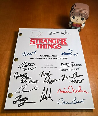 Stranger Things Pilot Script Signed Vanishing of Will Byers Autograph Reprints