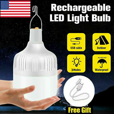 Portable Lantern Bulb Rechargeable Light Outdoor Lighting Garden Camping Lamp